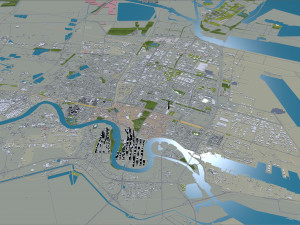 Tianjin city china 270km 3D Model