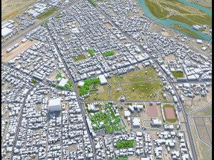 Tikrit city iraq 30km 3Dモデル