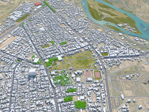 Tikrit city iraq 30km 3D Model