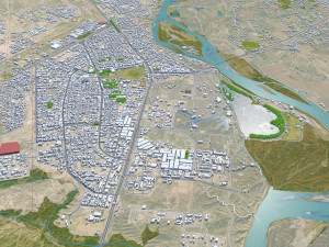 Tikrit city iraq 30km 3Dモデル