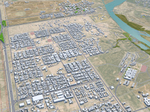Tikrit city iraq 30km 3Dモデル