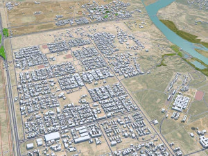 Tikrit city iraq 30km 3D Model