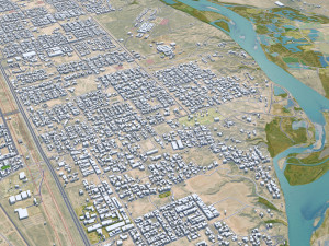 Tikrit city iraq 30km 3Dモデル