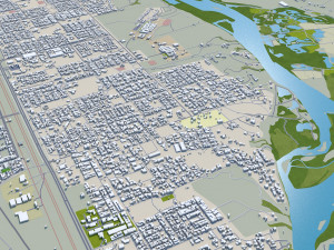 Tikrit city iraq 30km 3Dモデル