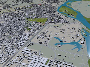 Tikrit city iraq 30km 3D Model