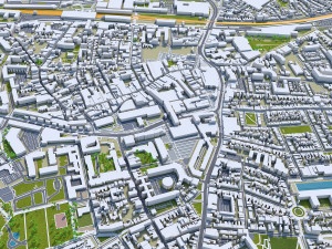 Tilburg city netherlands 50km 3D Model