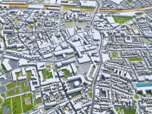 ティルブルフ市 オランダ 50km 3Dモデル