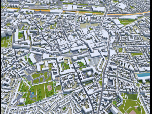 Tilburg city netherlands 50km Model 3D