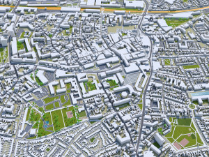 Tilburg city netherlands 50km Model 3D