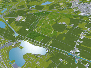 Tilburg city netherlands 50km Model 3D