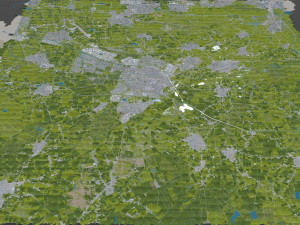 Tilburg city netherlands 50km Model 3D