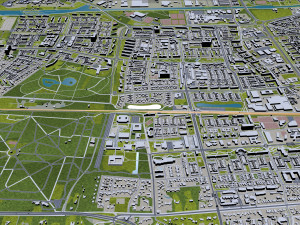 Tilburg city netherlands 50km Model 3D