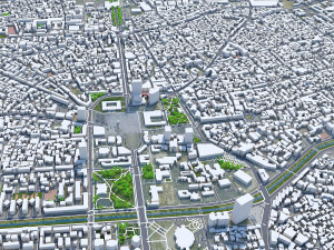 Tirana city albania 20km 3D Model
