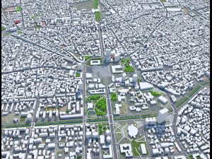 Tirana city albania 20km Model 3D