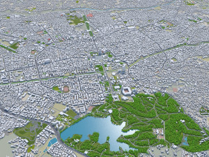 Tirana city albania 20km Model 3D