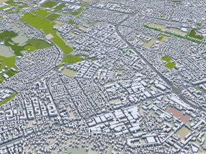 Tirana city albania 20km Model 3D
