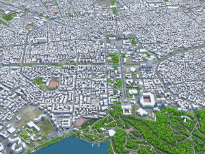Tirana city albania 20km Model 3D