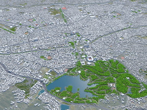 Tirana city albania 20km Model 3D