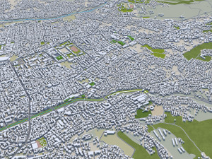 Tirana city albania 20km Model 3D