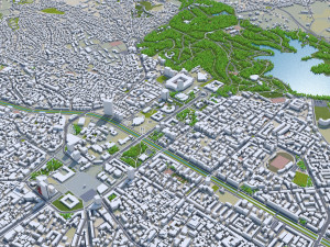 Tirana city albania 20km Model 3D