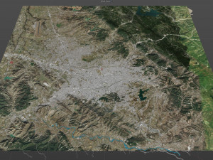 Tirana city albania 20km Model 3D