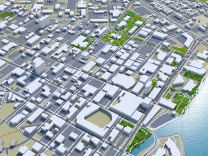 Toledo city ohio usa 40km 3D Model