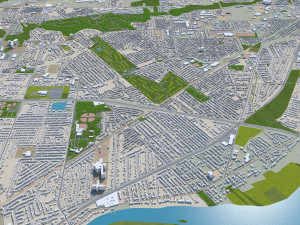 Toledo city ohio usa 40km 3D Model