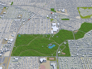 Toledo city ohio usa 40km 3D Model