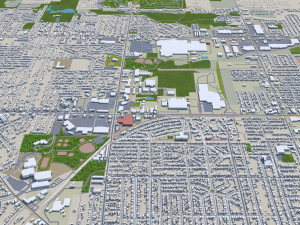 Toledo city ohio usa 40km 3D Model