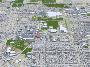 Toledo city ohio usa 40km 3D Model