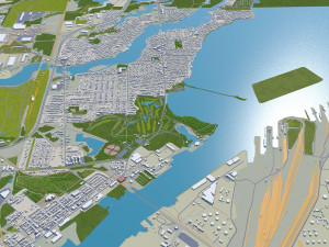 Toledo city ohio usa 40km 3D Model