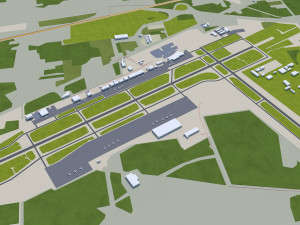 Toledo city ohio usa 40km 3D Model