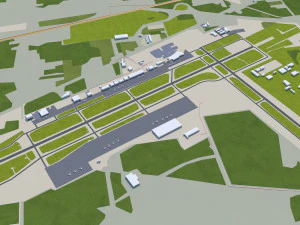 Toledo city ohio usa 40km 3D Model