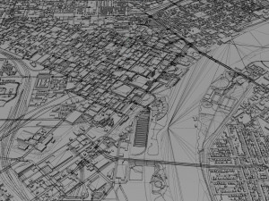 Toledo city ohio usa 40km 3D Model