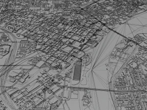 Toledo city ohio usa 40km 3D Model