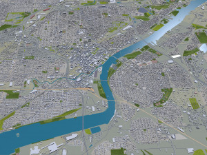 Toledo city ohio usa 40km 3D Model