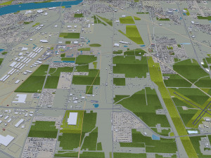 Toledo city ohio usa 40km 3D Model