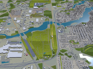Toledo city ohio usa 40km 3D Model