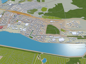 Tolyatti city russia 60km Modèle 3D