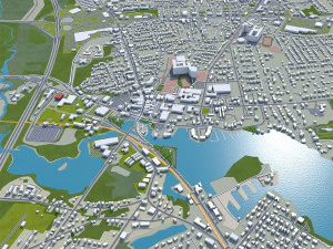 Toms River City New Jersey VS 60 km 3D Model