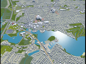 Toms river city new jersey usa 60km 3D Model