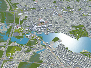 Toms river city new jersey usa 60km 3D Model