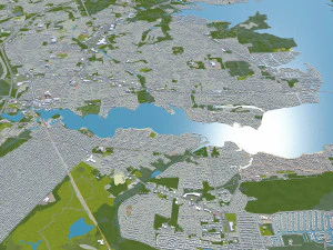 Toms river city new jersey usa 60km 3D Model