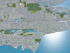 Toms river city new jersey usa 60km 3D Model