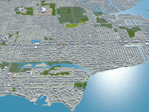 Toms river city new jersey usa 60km 3D Model