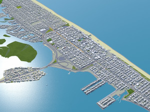 Toms river city new jersey usa 60km 3D Model
