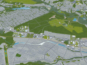 Toms river city new jersey usa 60km 3D Model