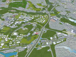 Toms river city new jersey usa 60km 3D Model