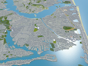 Toms river city new jersey usa 60km 3D Model