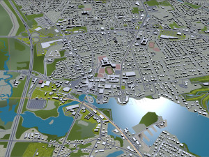 Toms river city new jersey usa 60km 3D Model